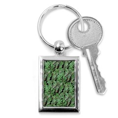 Botanic Camouflage Pattern Key Chain (rectangle) by dflcprintsclothing