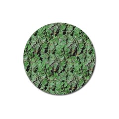 Botanic Camouflage Pattern Magnet 3  (round) by dflcprintsclothing