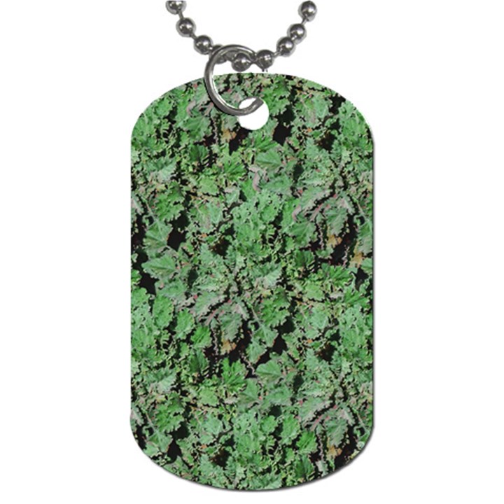 Botanic Camouflage Pattern Dog Tag (Two Sides)