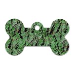 Botanic Camouflage Pattern Dog Tag Bone (One Side) Front