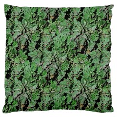 Botanic Camouflage Pattern Large Cushion Case (two Sides) by dflcprintsclothing