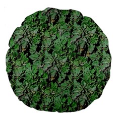 Botanic Camouflage Pattern Large 18  Premium Round Cushions by dflcprintsclothing