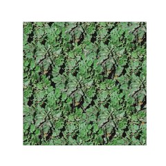 Botanic Camouflage Pattern Small Satin Scarf (square) by dflcprintsclothing