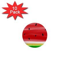 Painted Watermelon Pattern, Fruit Themed Apparel 1  Mini Buttons (10 Pack)  by Casemiro