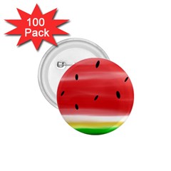 Painted Watermelon Pattern, Fruit Themed Apparel 1 75  Buttons (100 Pack)  by Casemiro