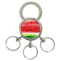 Painted Watermelon Pattern, Fruit Themed Apparel 3-ring Key Chain by Casemiro