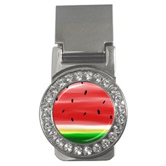 Painted Watermelon Pattern, Fruit Themed Apparel Money Clips (cz)  by Casemiro