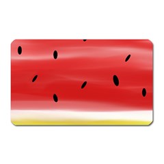 Painted Watermelon Pattern, Fruit Themed Apparel Magnet (rectangular) by Casemiro