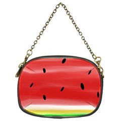 Painted Watermelon Pattern, Fruit Themed Apparel Chain Purse (two Sides) by Casemiro