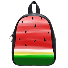 Painted Watermelon Pattern, Fruit Themed Apparel School Bag (small) by Casemiro