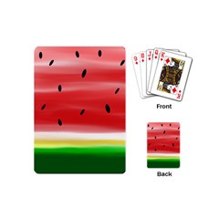 Painted Watermelon Pattern, Fruit Themed Apparel Playing Cards Single Design (mini)