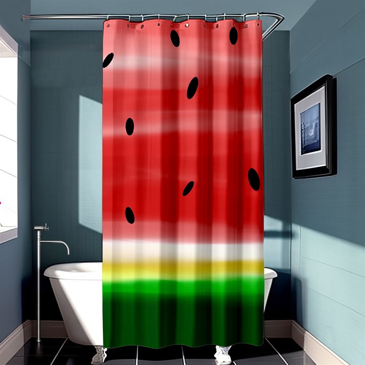 Painted watermelon pattern, fruit themed apparel Shower Curtain 36  x 72  (Stall) 