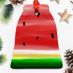 Painted Watermelon Pattern, Fruit Themed Apparel Ornament (bell)