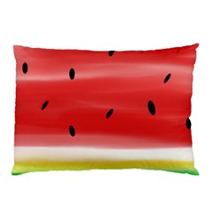 Painted Watermelon Pattern, Fruit Themed Apparel Pillow Case (two Sides) by Casemiro