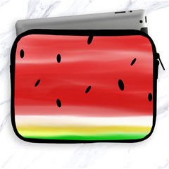 Painted Watermelon Pattern, Fruit Themed Apparel Apple Ipad 2/3/4 Zipper Cases by Casemiro