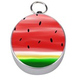 Painted watermelon pattern, fruit themed apparel Silver Compasses Front