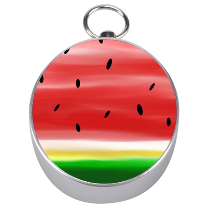 Painted watermelon pattern, fruit themed apparel Silver Compasses