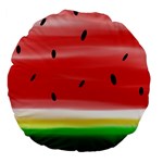 Painted watermelon pattern, fruit themed apparel Large 18  Premium Flano Round Cushions Front