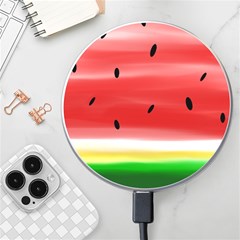 Painted Watermelon Pattern, Fruit Themed Apparel Wireless Charger by Casemiro