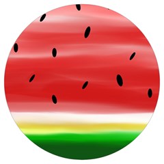 Painted Watermelon Pattern, Fruit Themed Apparel Round Trivet by Casemiro