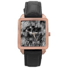 Field Of Light Abstract 1 Rose Gold Leather Watch  by DimitriosArt