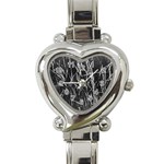 Field of light abstract 3 Heart Italian Charm Watch Front