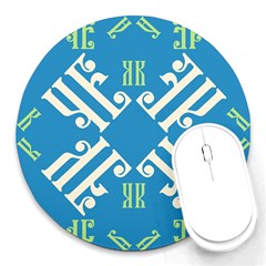 Abstract Pattern Geometric Backgrounds   Round Mousepads by Eskimos