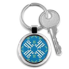 Abstract Pattern Geometric Backgrounds   Key Chain (round) by Eskimos