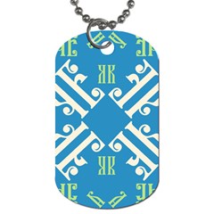 Abstract Pattern Geometric Backgrounds   Dog Tag (one Side) by Eskimos