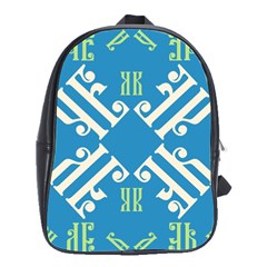 Abstract Pattern Geometric Backgrounds   School Bag (large) by Eskimos