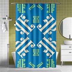 Abstract Pattern Geometric Backgrounds   Shower Curtain 48  X 72  (small)  by Eskimos