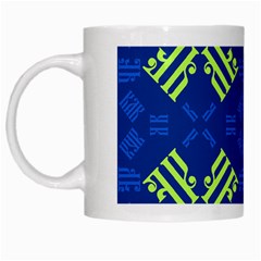 Abstract Pattern Geometric Backgrounds   White Mugs by Eskimos