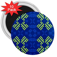 Abstract Pattern Geometric Backgrounds   3  Magnets (10 Pack)  by Eskimos