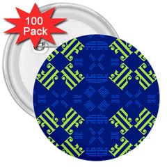 Abstract Pattern Geometric Backgrounds   3  Buttons (100 Pack)  by Eskimos