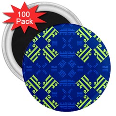 Abstract Pattern Geometric Backgrounds   3  Magnets (100 Pack) by Eskimos