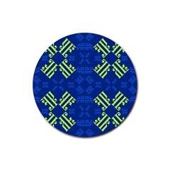 Abstract Pattern Geometric Backgrounds   Rubber Round Coaster (4 Pack) by Eskimos