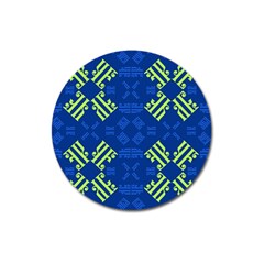 Abstract Pattern Geometric Backgrounds   Magnet 3  (round) by Eskimos