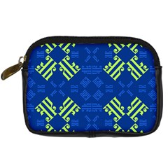 Abstract Pattern Geometric Backgrounds   Digital Camera Leather Case by Eskimos