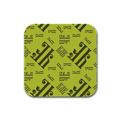 Abstract Pattern Geometric Backgrounds   Rubber Square Coaster (4 Pack) by Eskimos