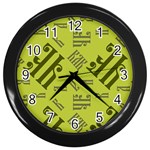 Abstract pattern geometric backgrounds   Wall Clock (Black) Front