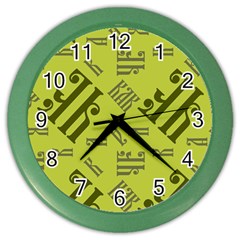 Abstract Pattern Geometric Backgrounds   Color Wall Clock