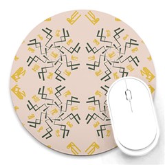 Abstract Pattern Geometric Backgrounds   Round Mousepads by Eskimos