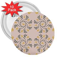 Abstract Pattern Geometric Backgrounds   3  Buttons (10 Pack)  by Eskimos