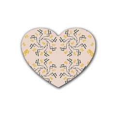 Abstract Pattern Geometric Backgrounds   Rubber Coaster (heart) by Eskimos