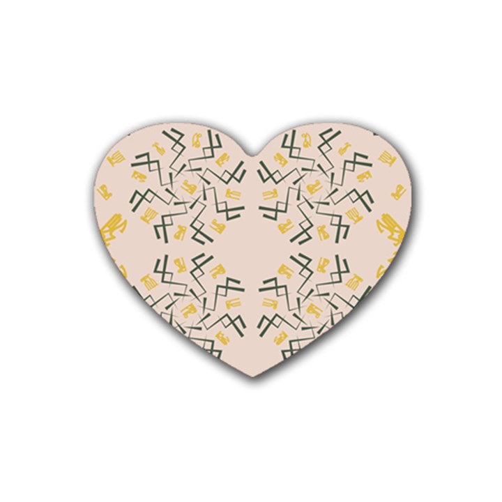 Abstract pattern geometric backgrounds   Rubber Heart Coaster (4 pack)