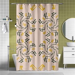 Abstract Pattern Geometric Backgrounds   Shower Curtain 48  X 72  (small)  by Eskimos