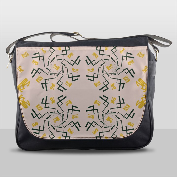 Abstract pattern geometric backgrounds   Messenger Bag