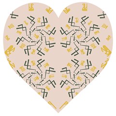 Abstract Pattern Geometric Backgrounds   Wooden Puzzle Heart by Eskimos