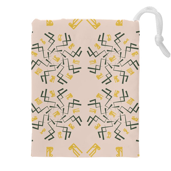 Abstract pattern geometric backgrounds   Drawstring Pouch (4XL)