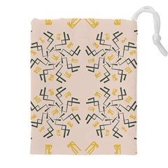 Abstract Pattern Geometric Backgrounds   Drawstring Pouch (5xl) by Eskimos